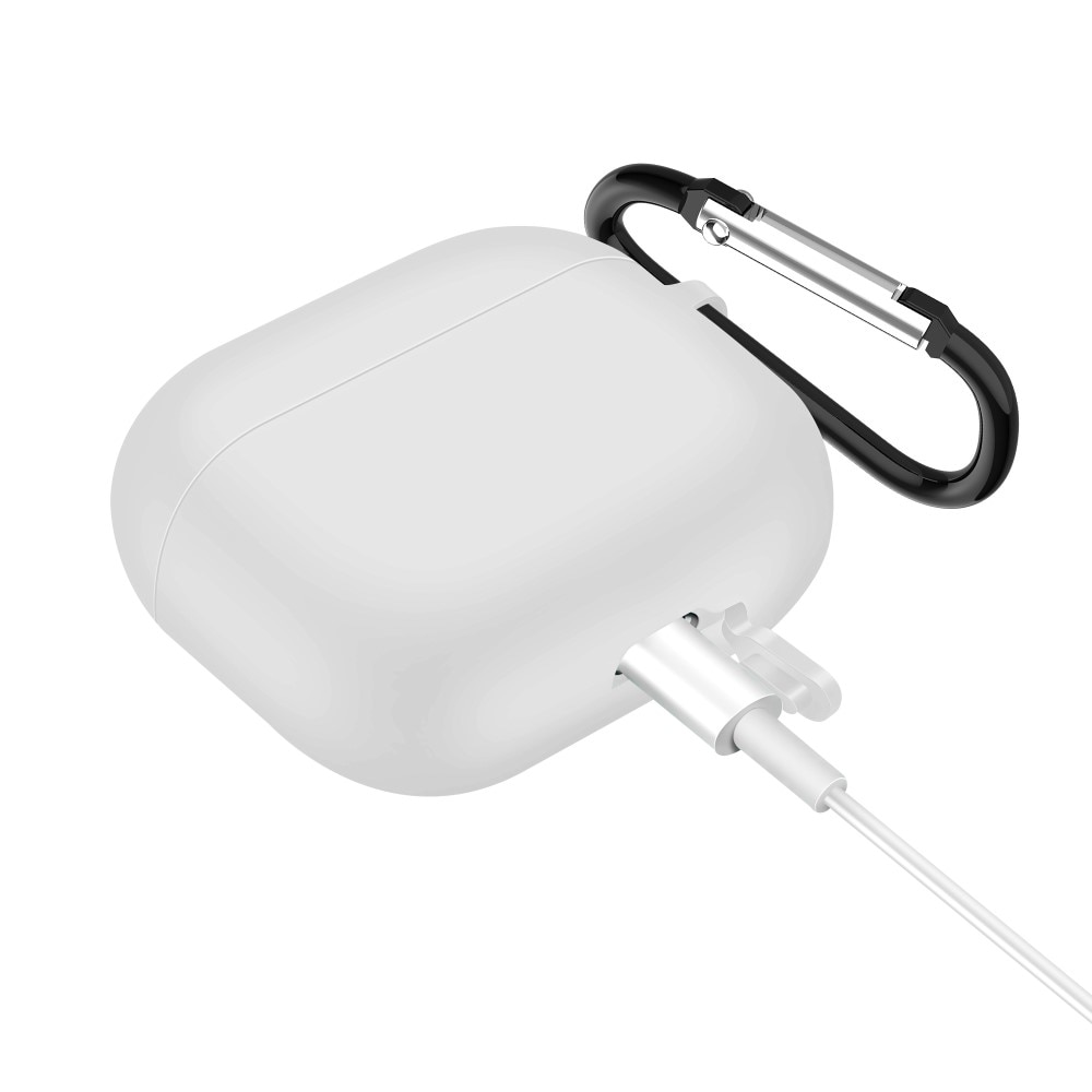 Silikonskal med karbinhake Apple AirPods 3 vit