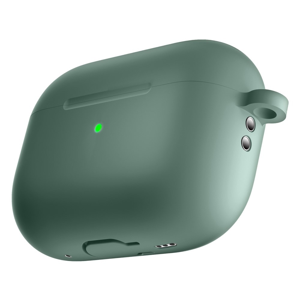 Silikonskal med karbinhake Apple AirPods Pro 2 grön
