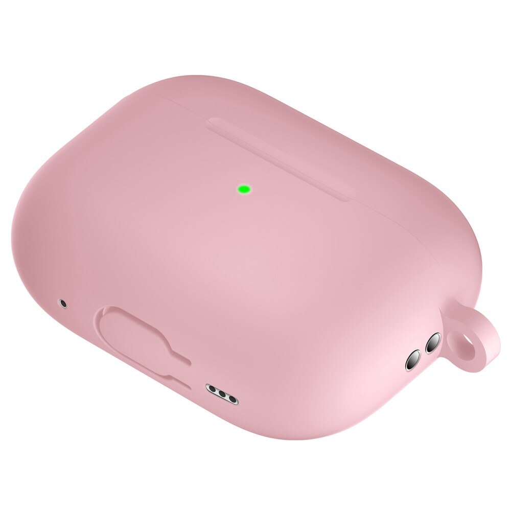 Silikonskal med karbinhake Apple AirPods Pro 2 rosa