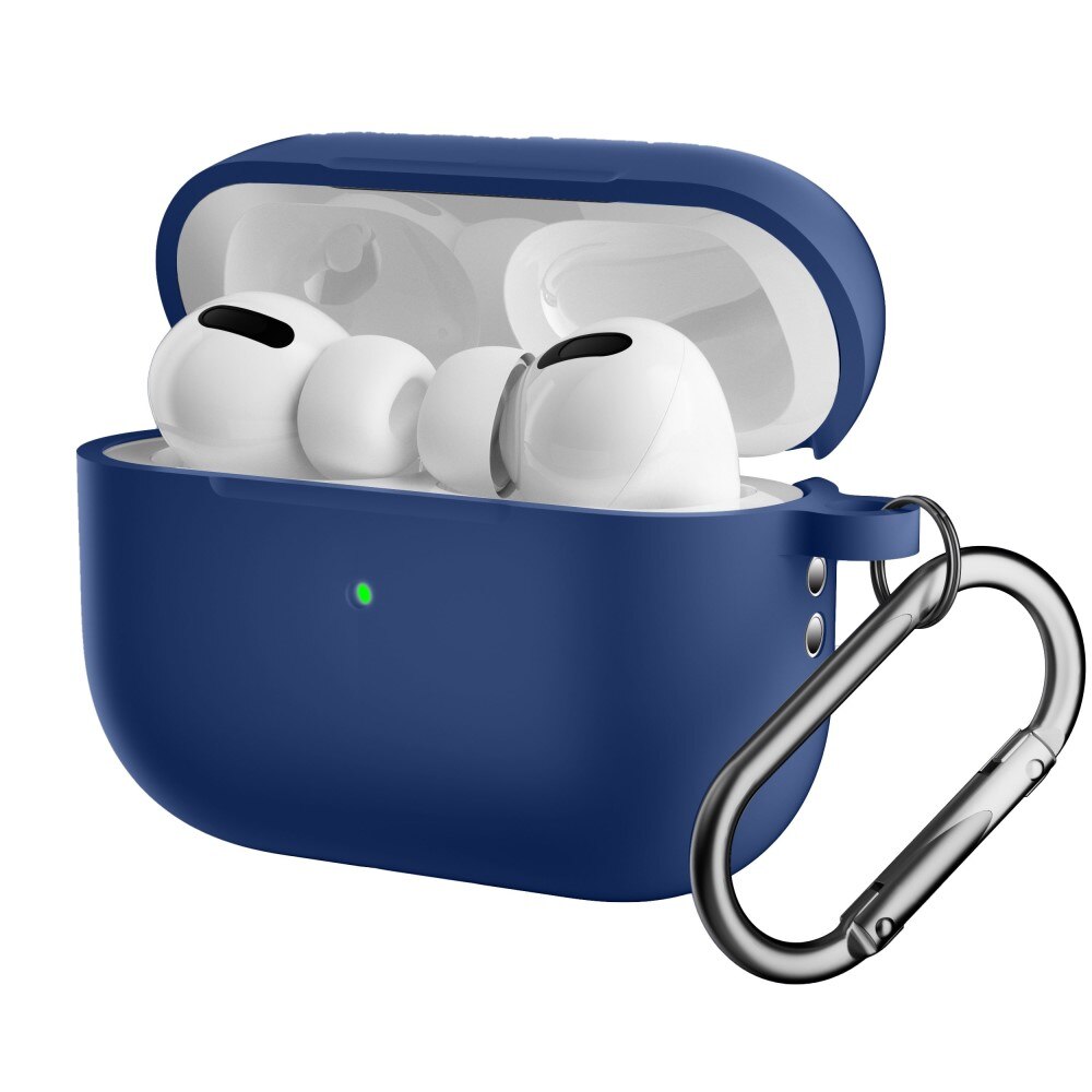 Silikonskal med karbinhake Apple AirPods Pro 2 blå