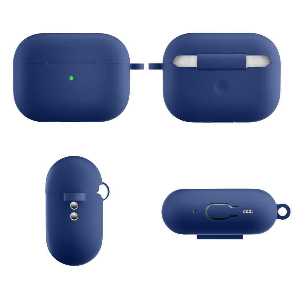 Silikonskal med karbinhake Apple AirPods Pro 2 blå