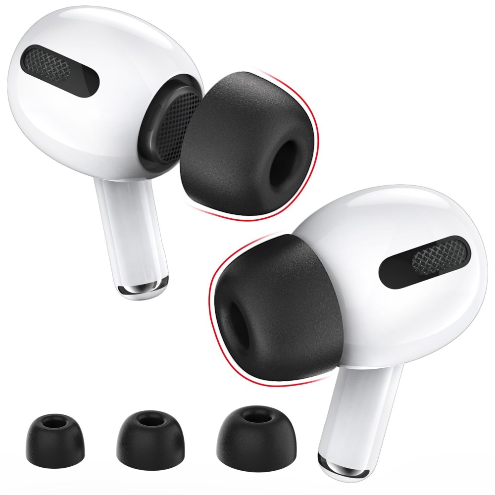 Memory Foam Ear Tips (3-pack) AirPods Pro svart