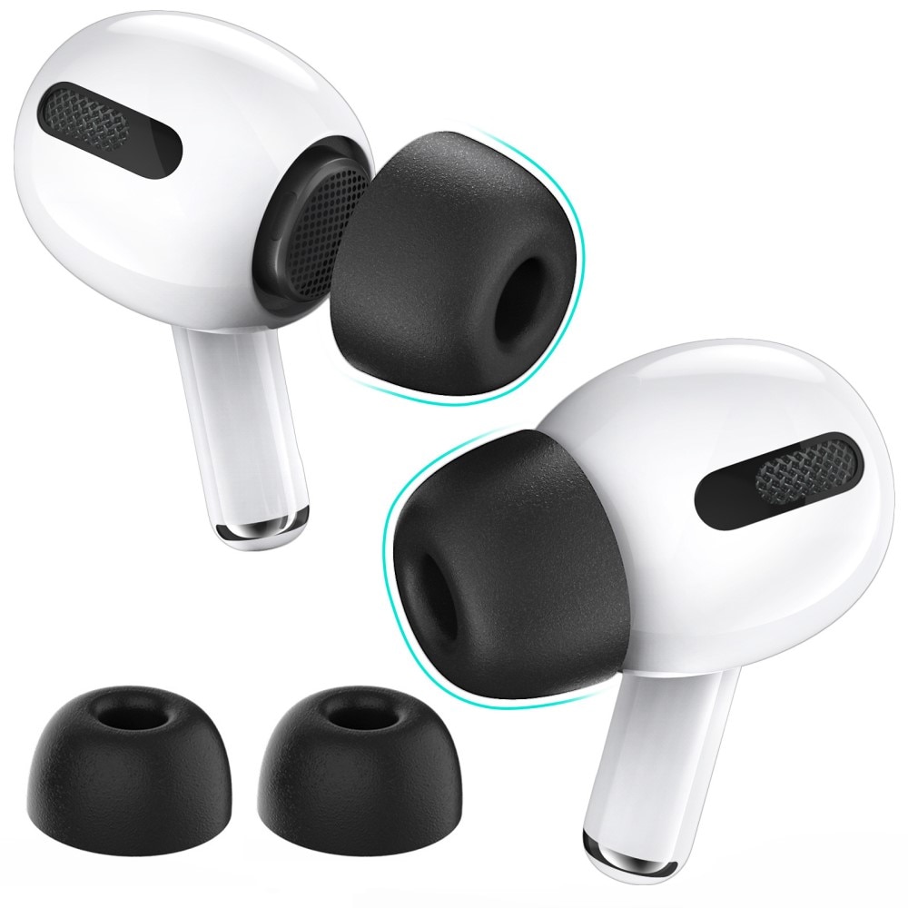 Memory Foam Ear Tips AirPods Pro 2 svart (Large)