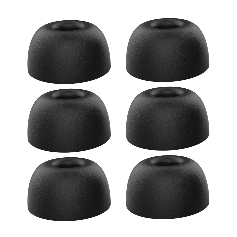 Memory Foam Ear Tips (3-pack) AirPods Pro svart (Medium)