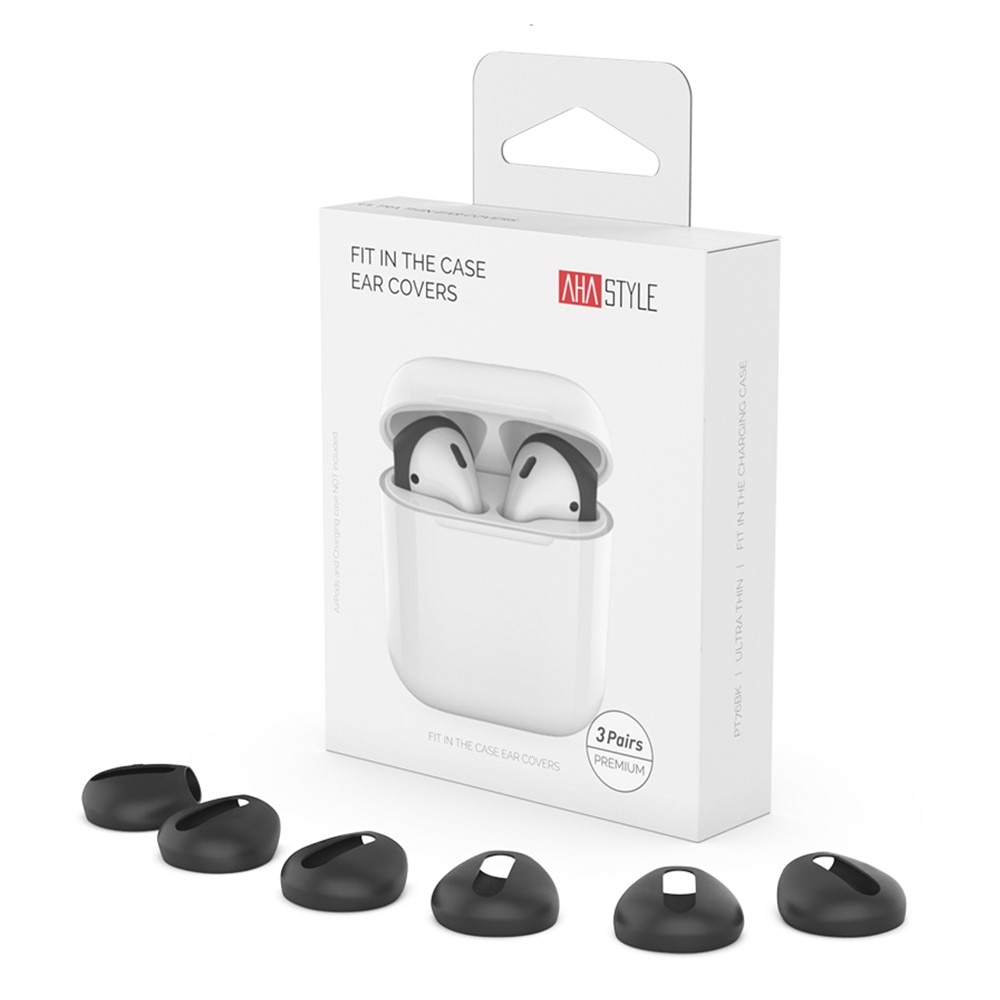 Earpads Silikon (3-pack) Apple AirPods svart