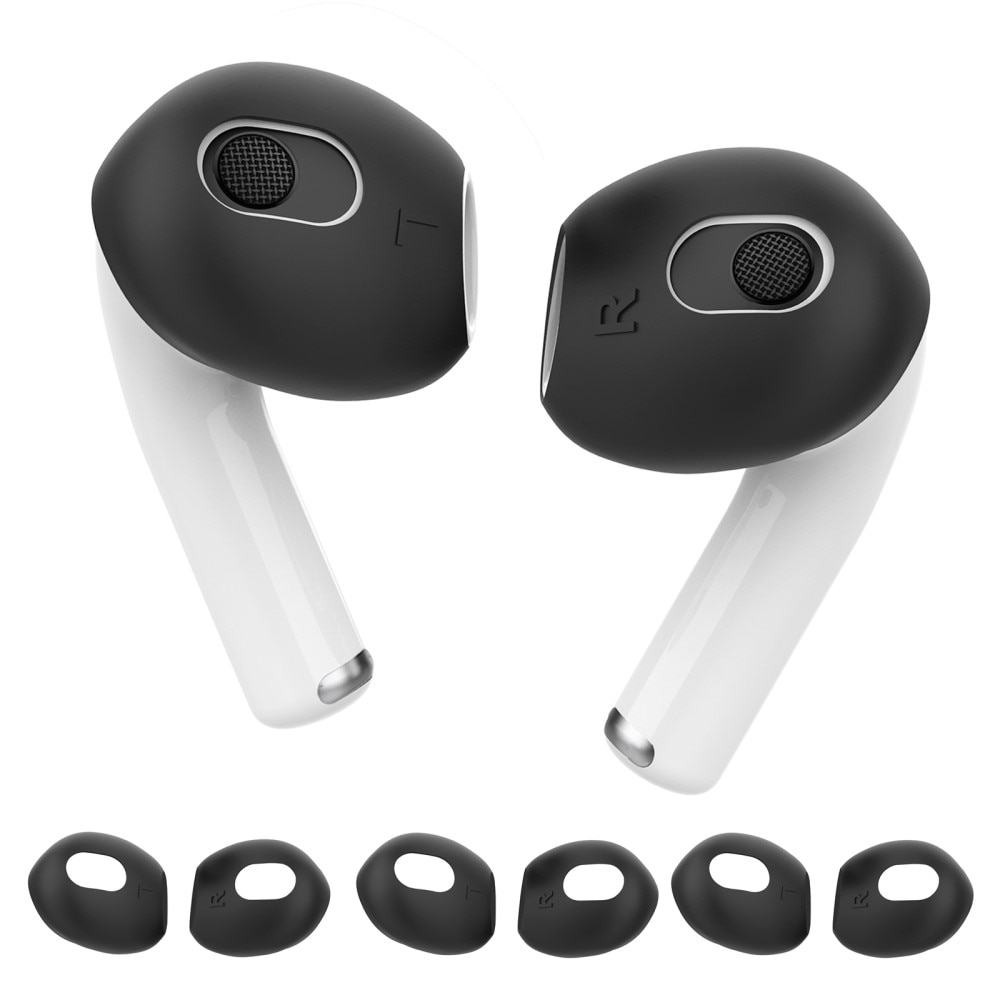 Earpads Silikon (3-pack) Apple AirPods 3 svart