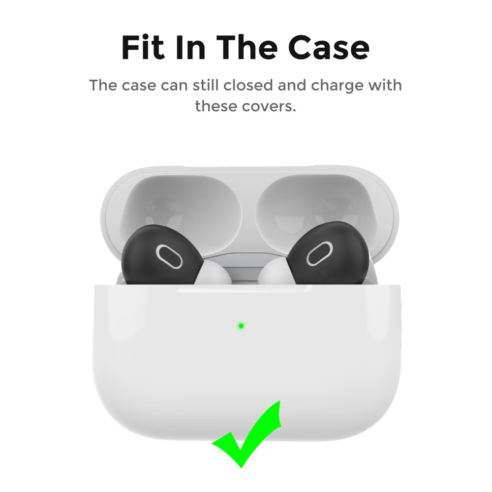 Earpads Silikon (3-pack) Apple AirPods Pro 2 svart