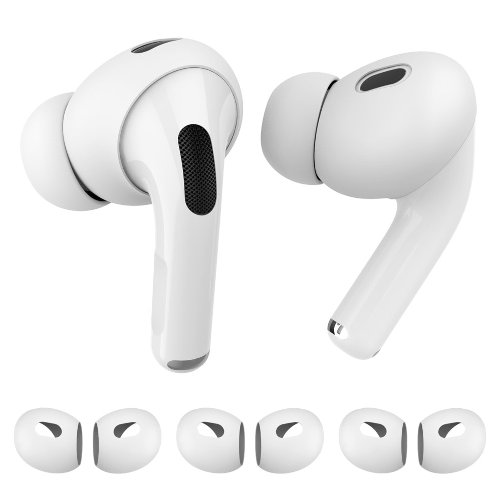 Tech-Protect AirPods Pro Örontoppar i Silikon - S, M, L - Vit