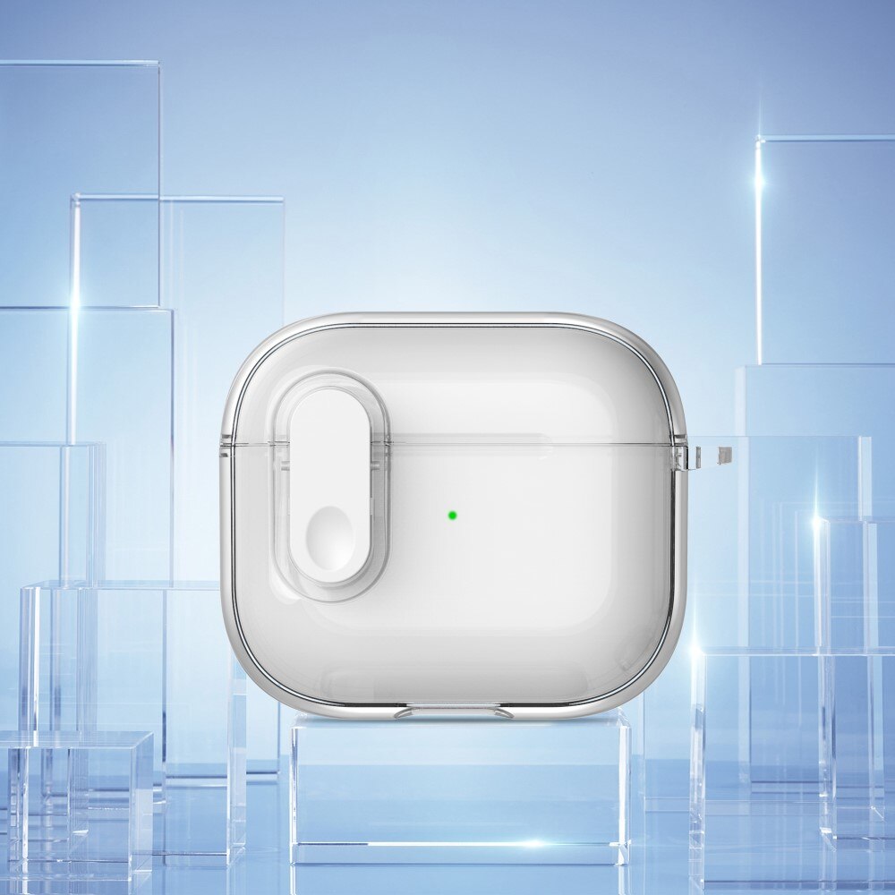 Skal med karbinhake och lås Apple AirPods 3 transparent