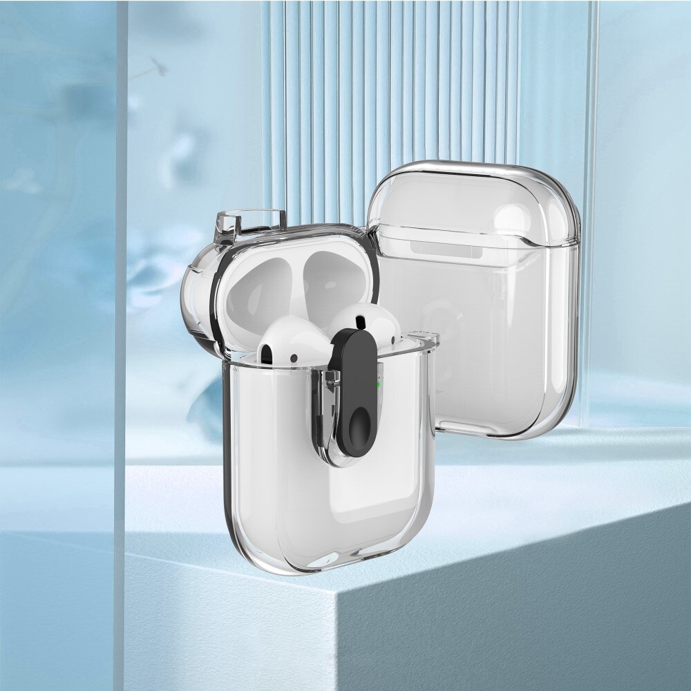 Skal med karbinhake och lås Apple AirPods transparent