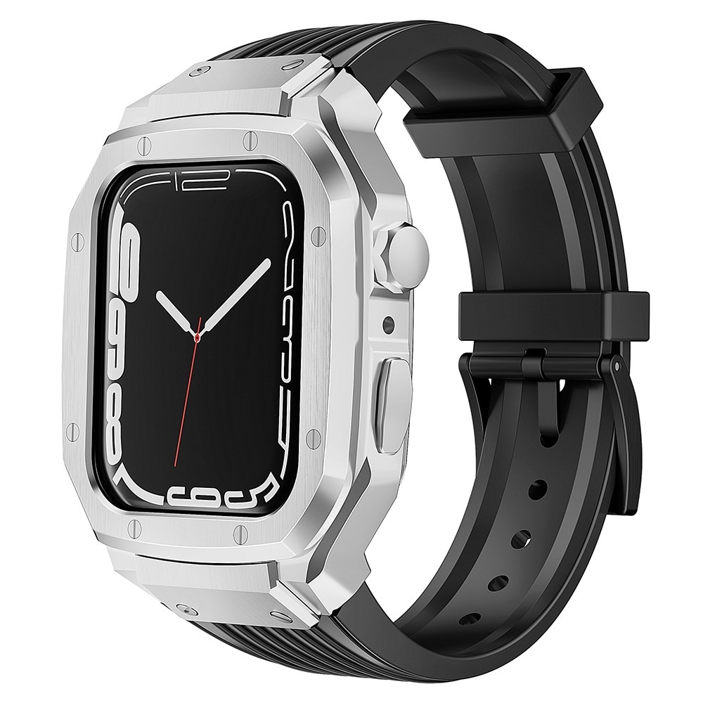 Apple Watch SE 44mm Adventure Metallskal + Armband svart/silver