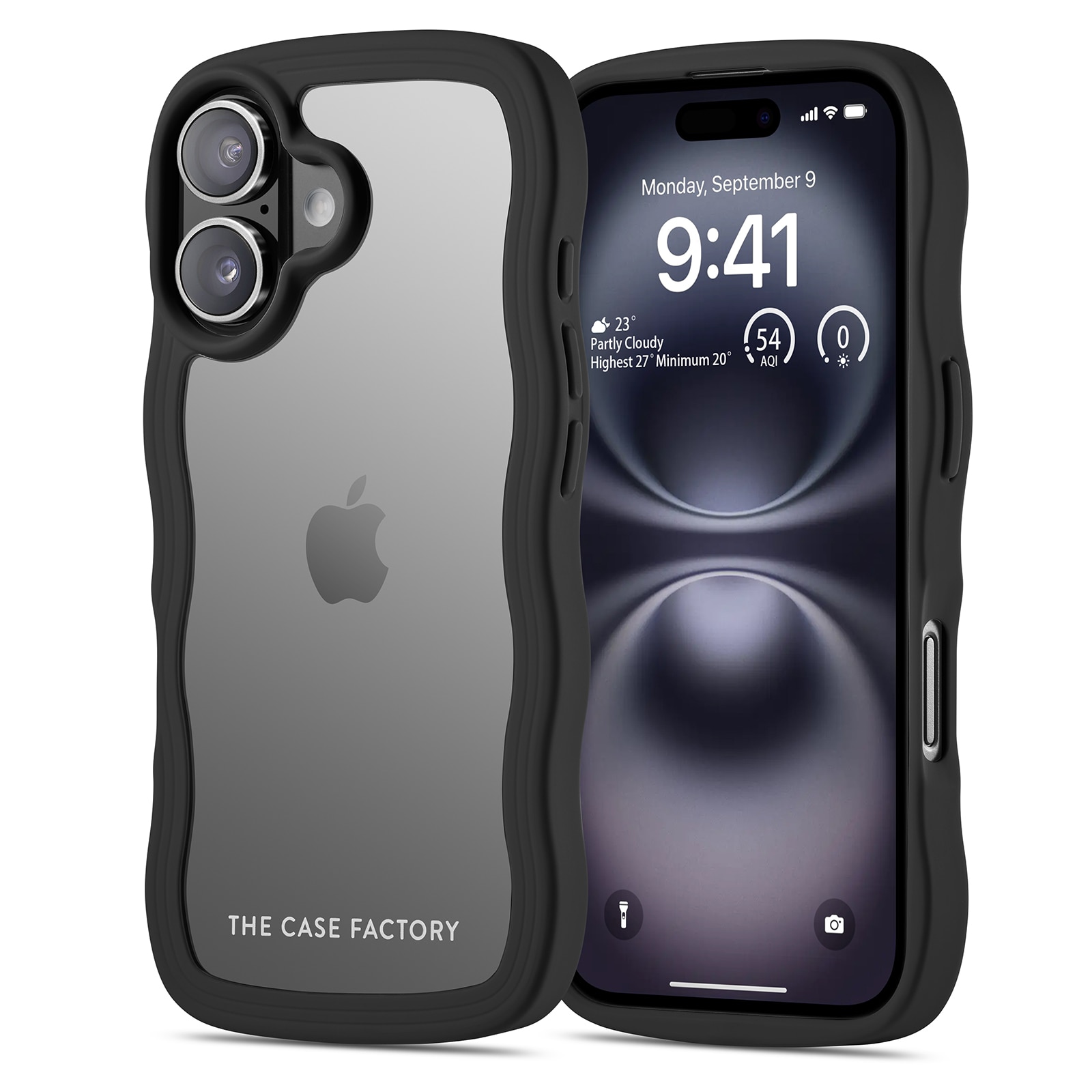 The Wave Case iPhone 16 Svart