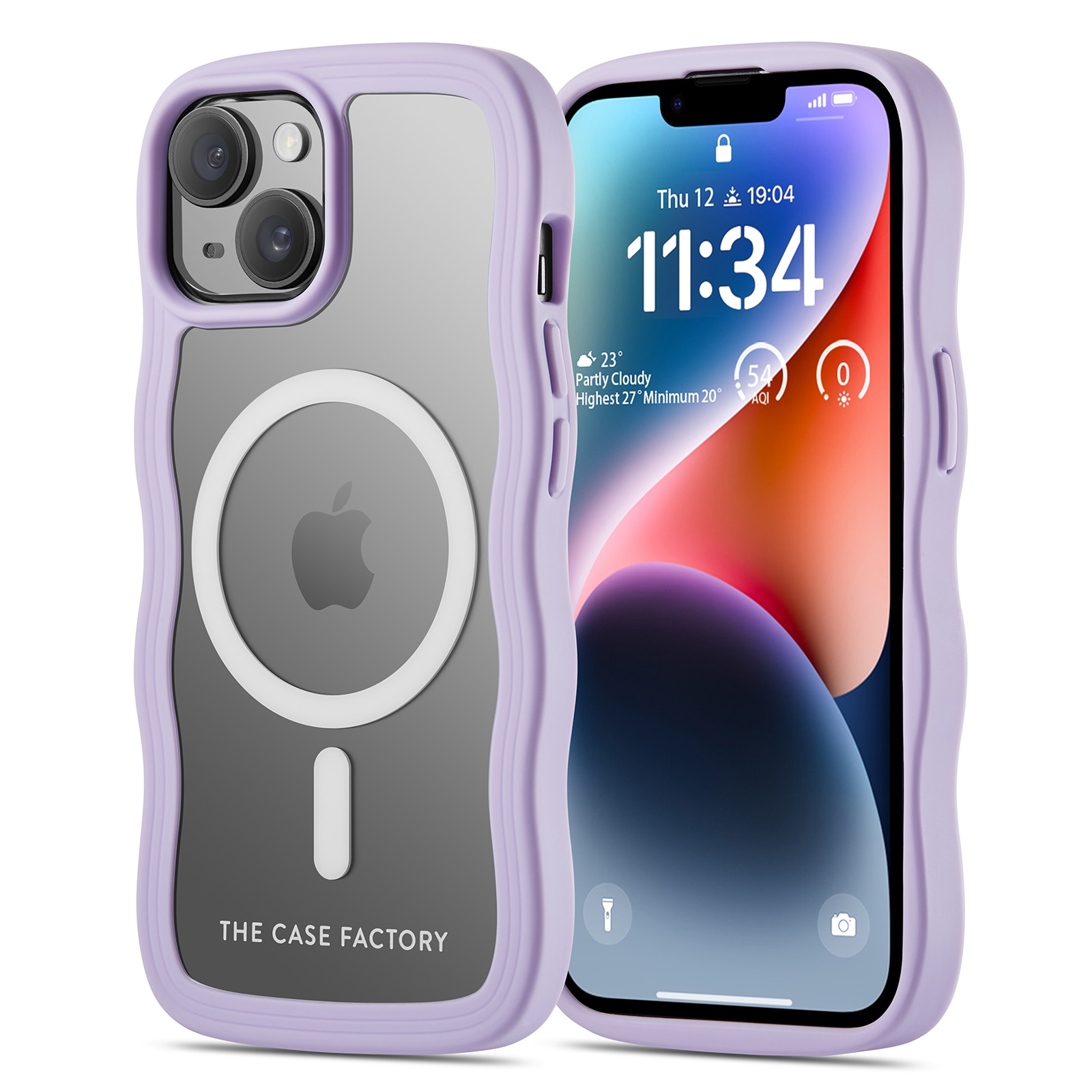 The Wave Mag Case iPhone 15 Lila