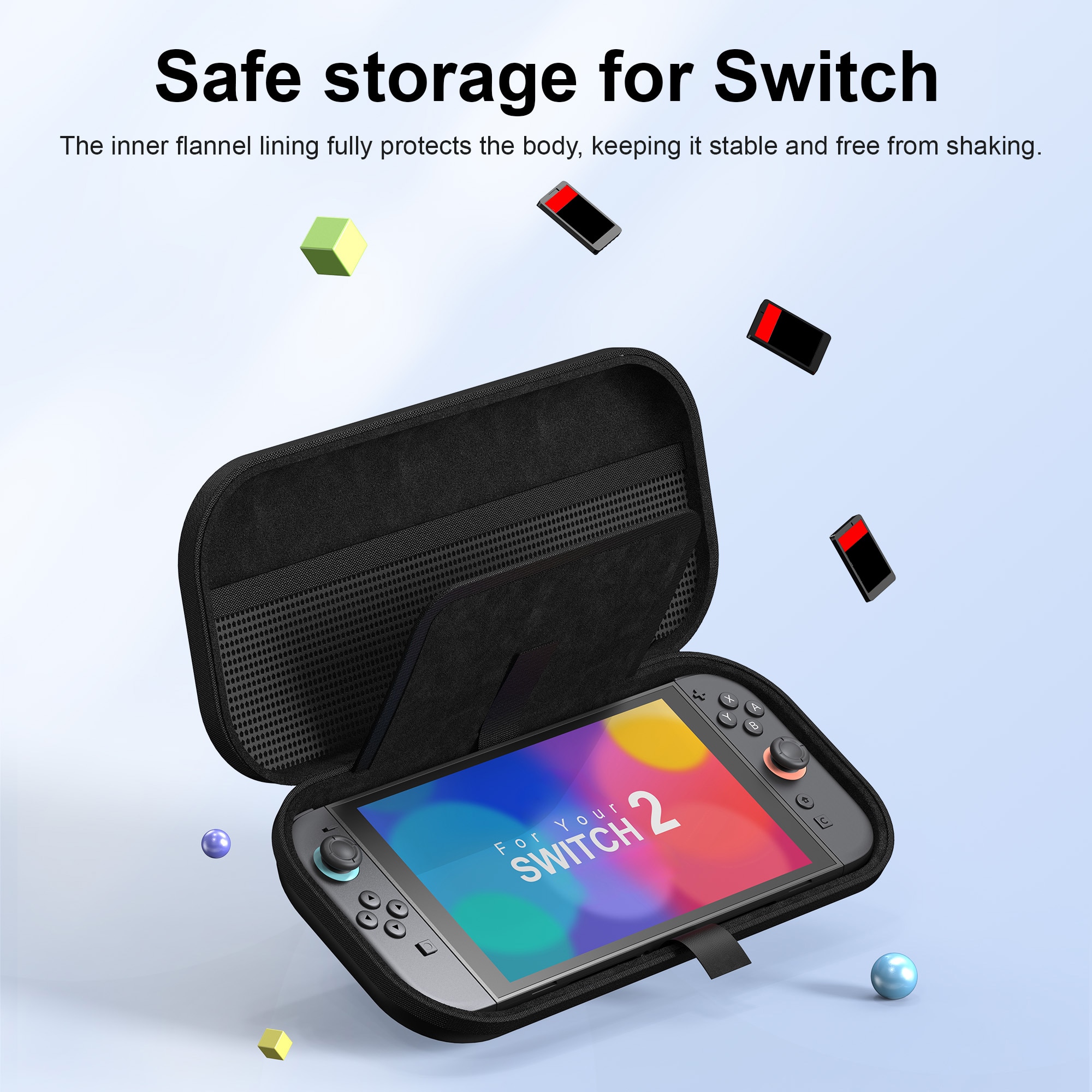 Förvaringsväska för Nintendo Switch 2 Svart