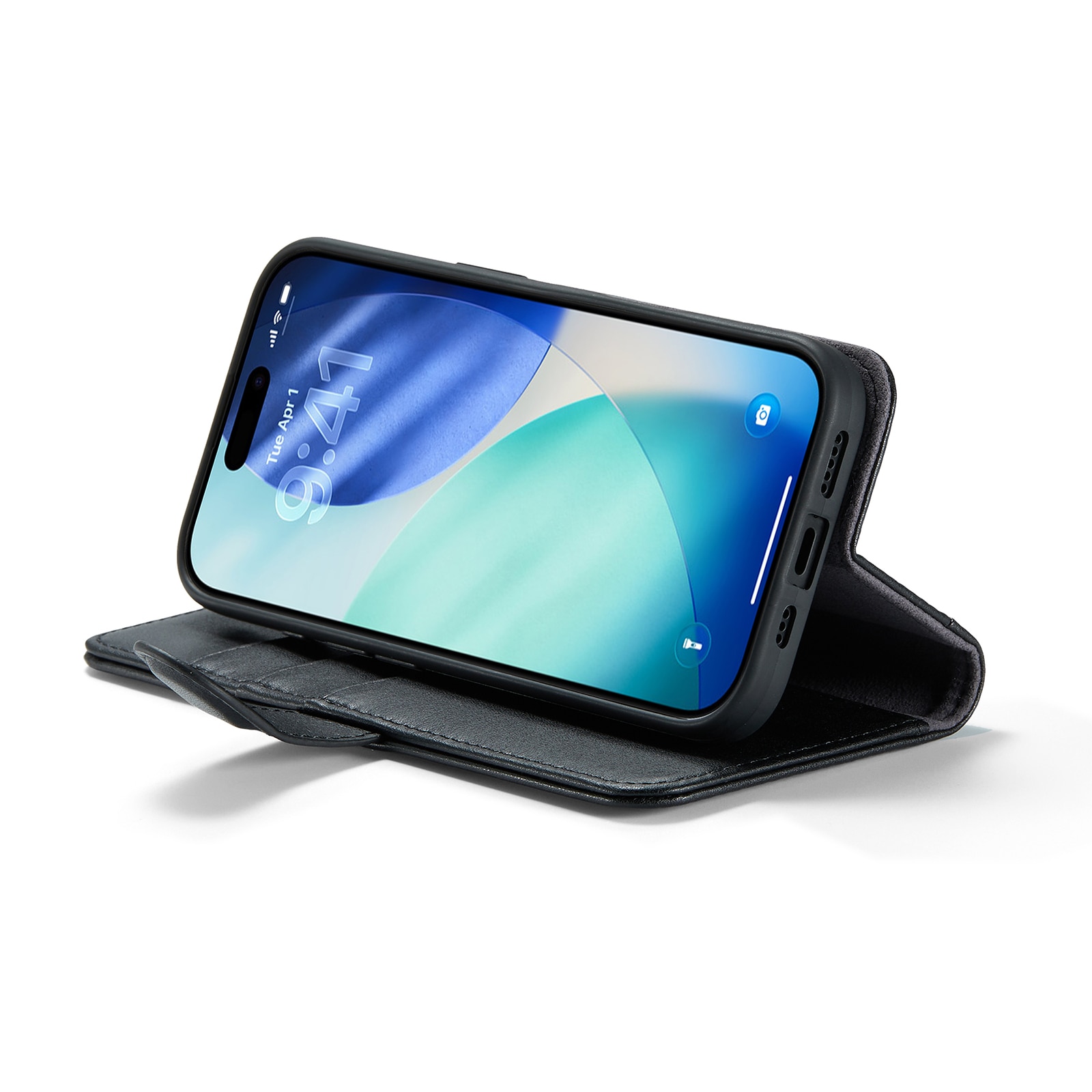 Äkta Läderfodral iPhone 17 Svart