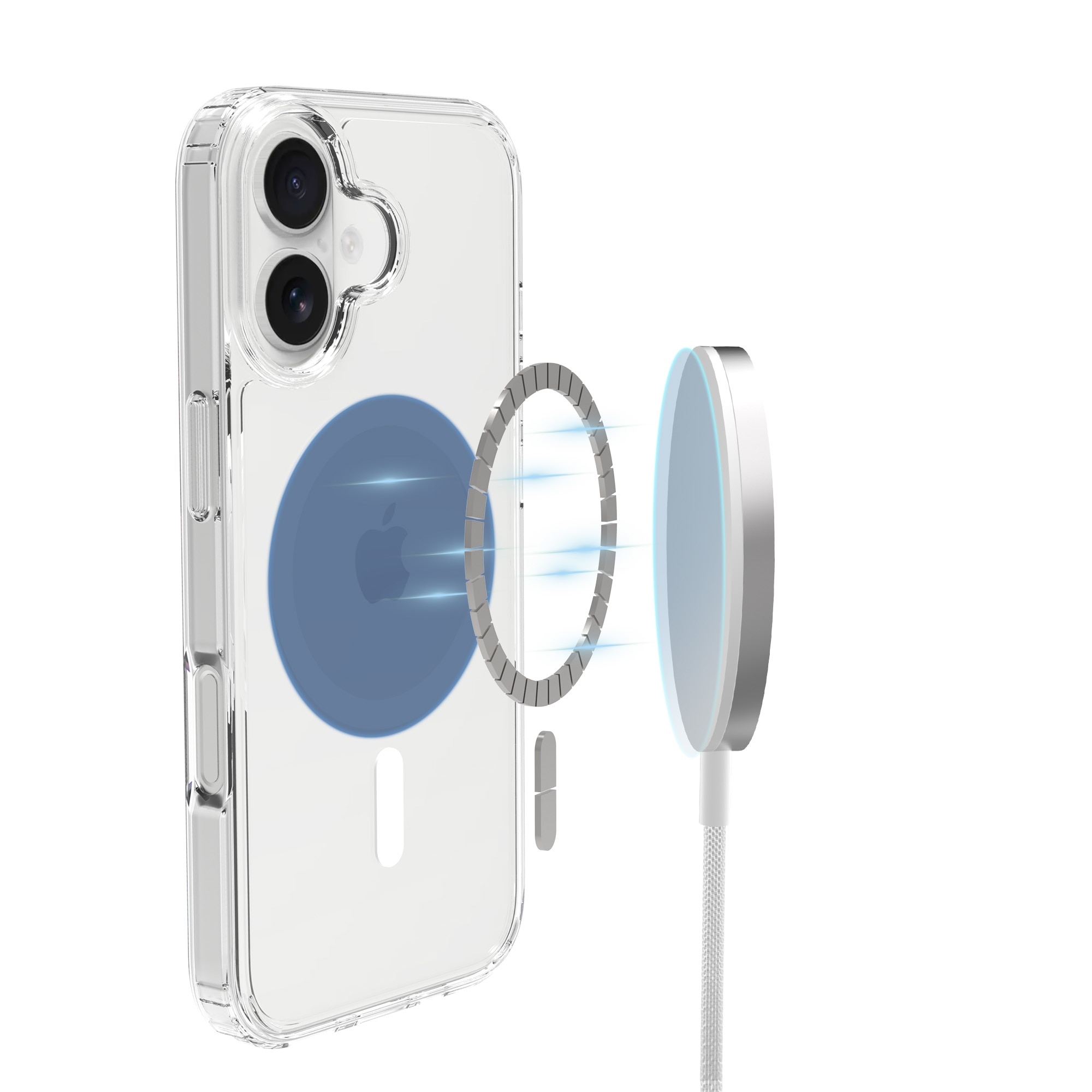 Hybridskal MagSafe iPhone 17 Genomskinlig