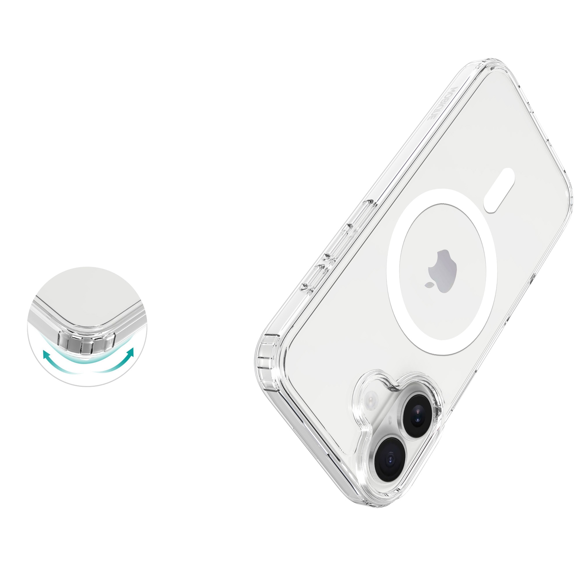 Hybridskal MagSafe iPhone 17 Genomskinlig