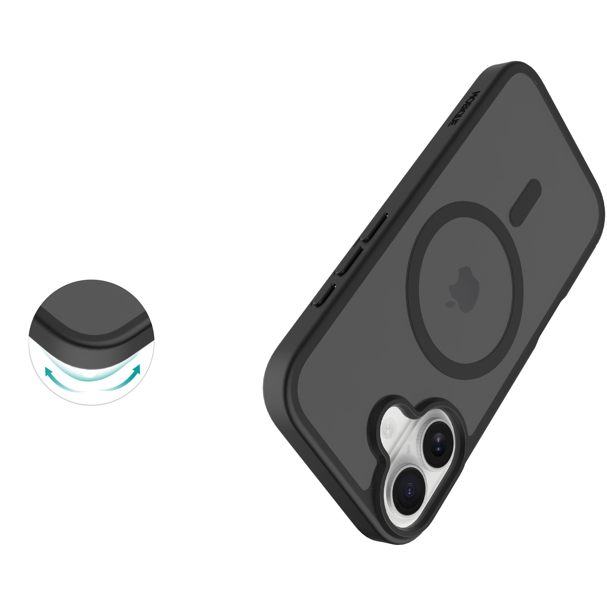 Magnetic Hybrid Skal iPhone 17 Frosted Black