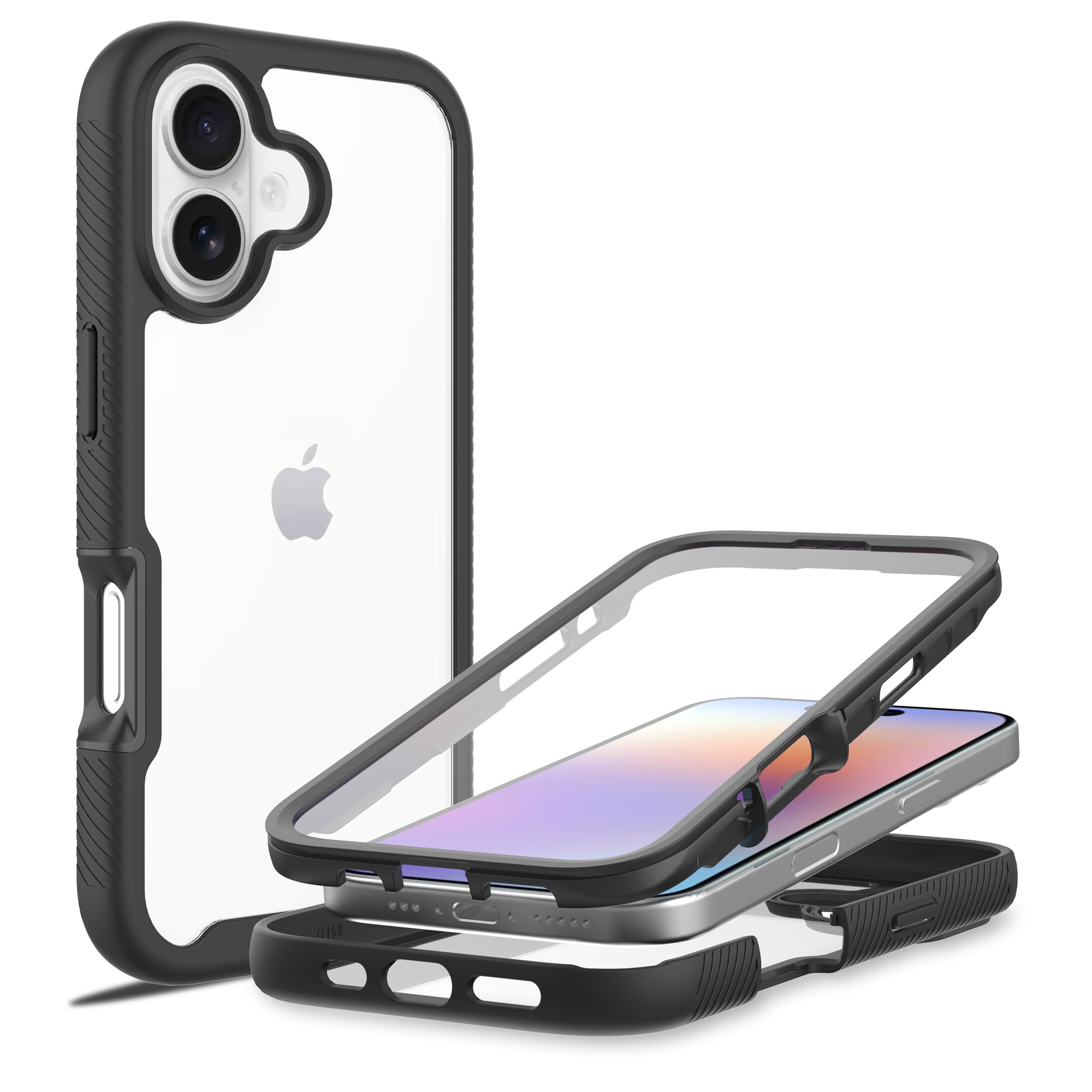 Full Protection Case iPhone 17 Svart/transparent