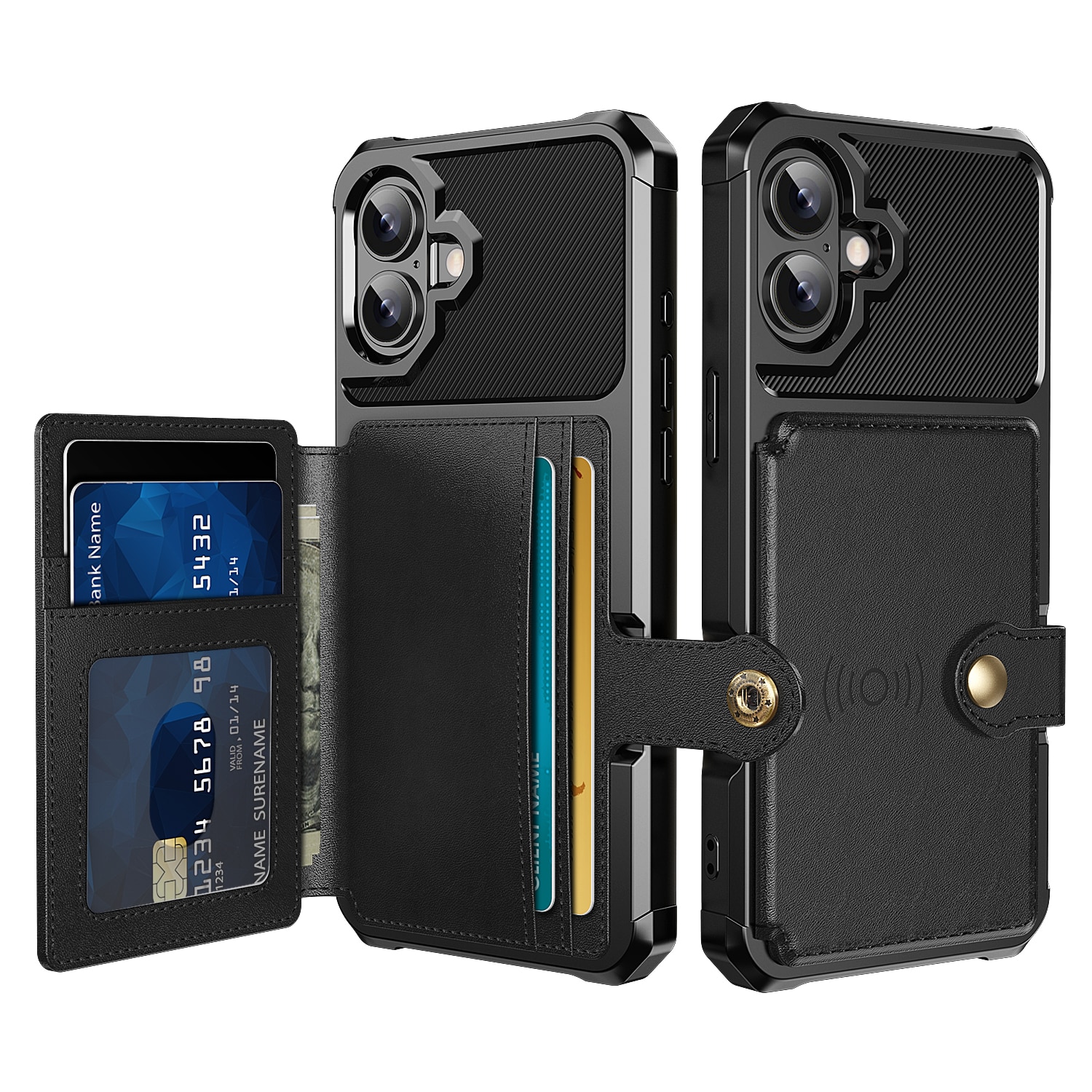Tough Multi-slot Case iPhone 17 Svart