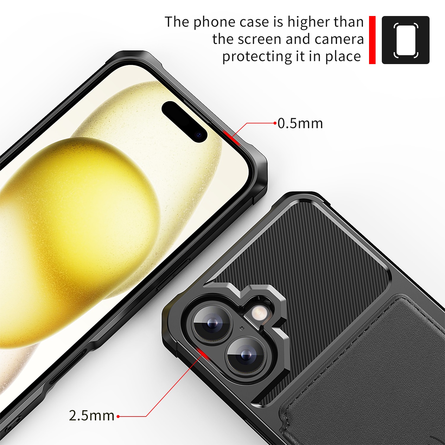 Tough Multi-slot Case iPhone 17 Svart