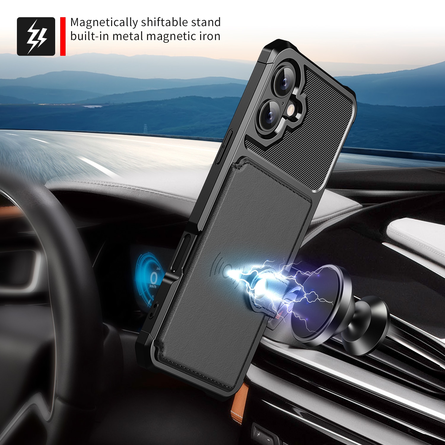Tough Multi-slot Case iPhone 17 Svart