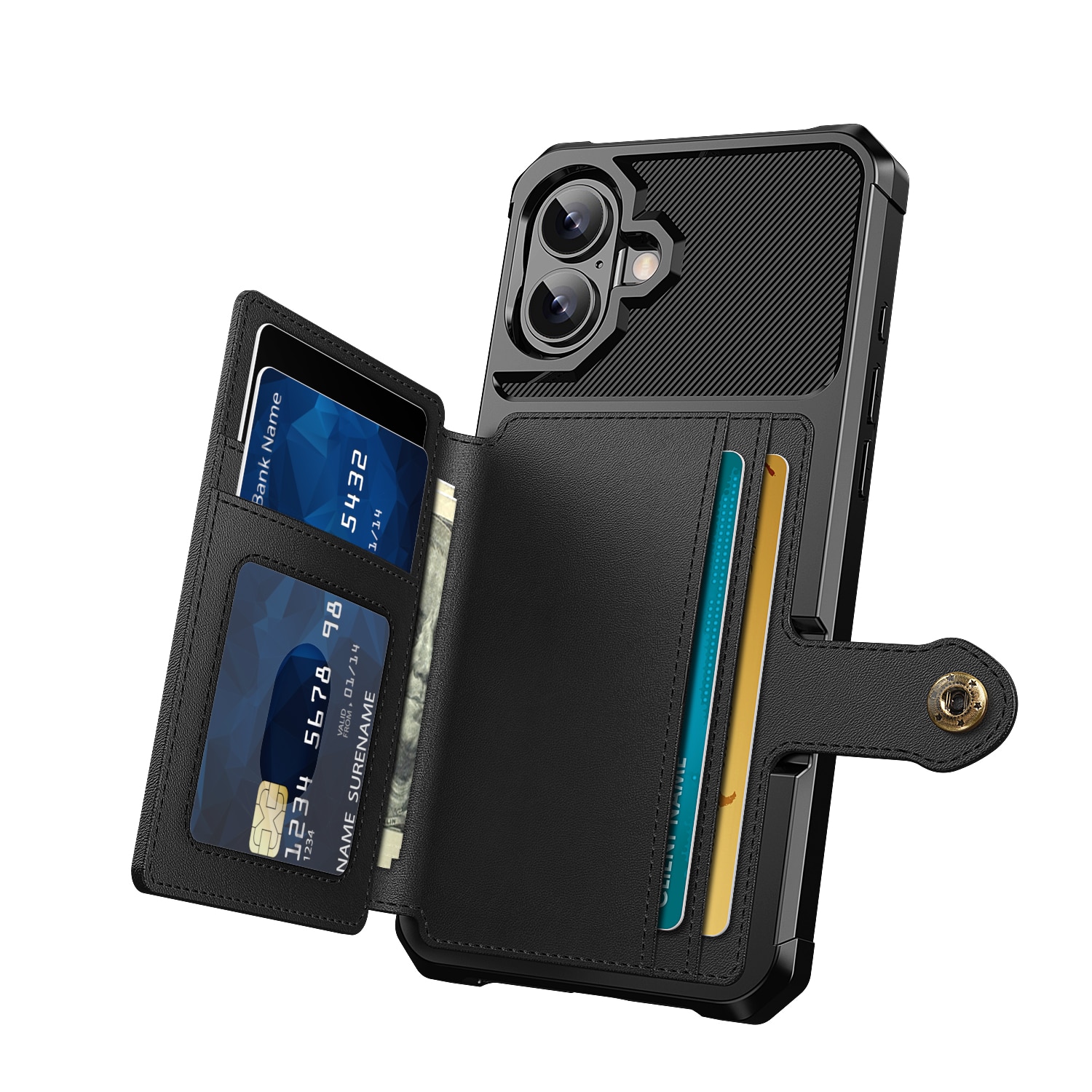 Tough Multi-slot Case iPhone 17 Svart