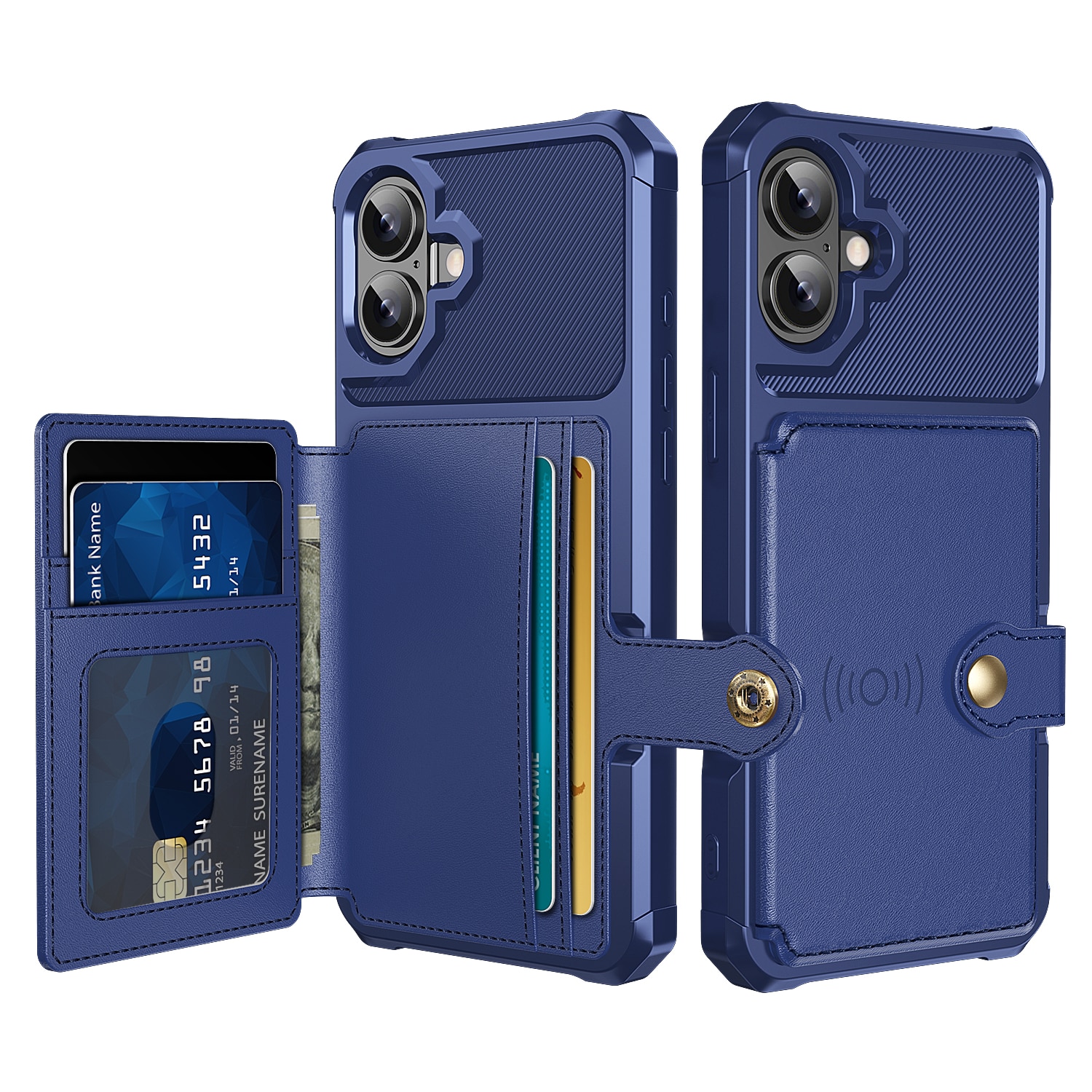 Tough Multi-slot Case iPhone 17 Blå