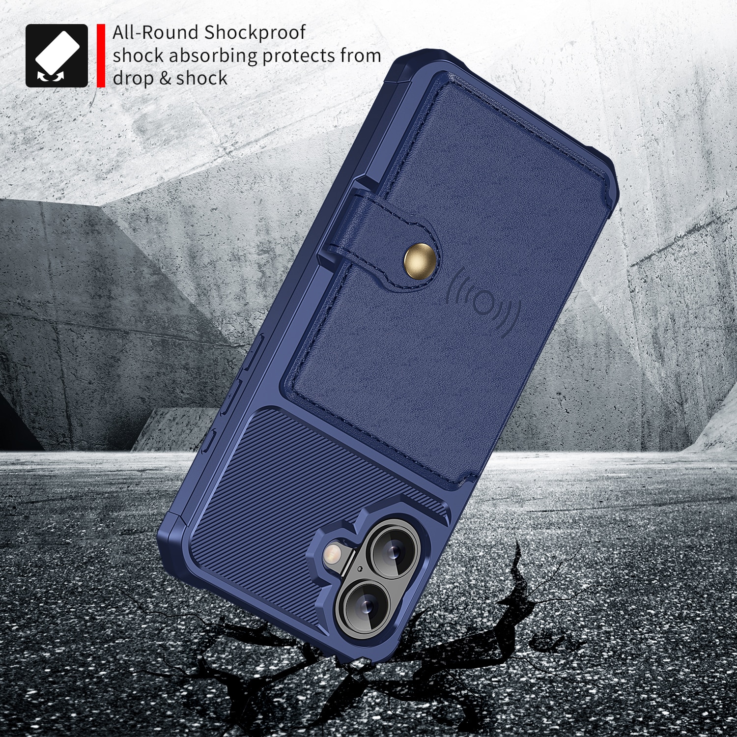 Tough Multi-slot Case iPhone 17 Blå