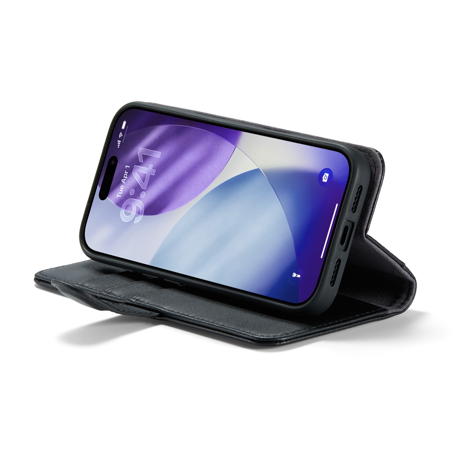 Äkta Läderfodral iPhone 17 Pro Svart