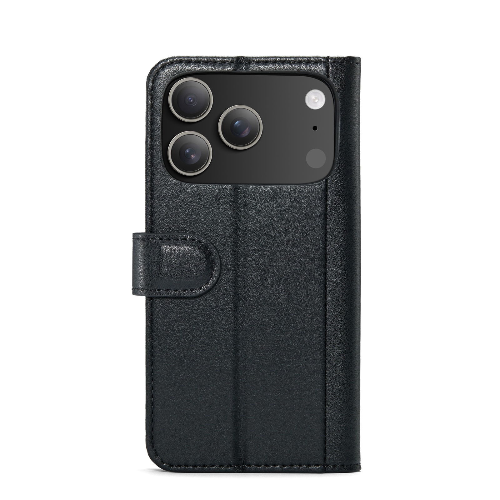 Äkta Läderfodral iPhone 17 Pro Svart