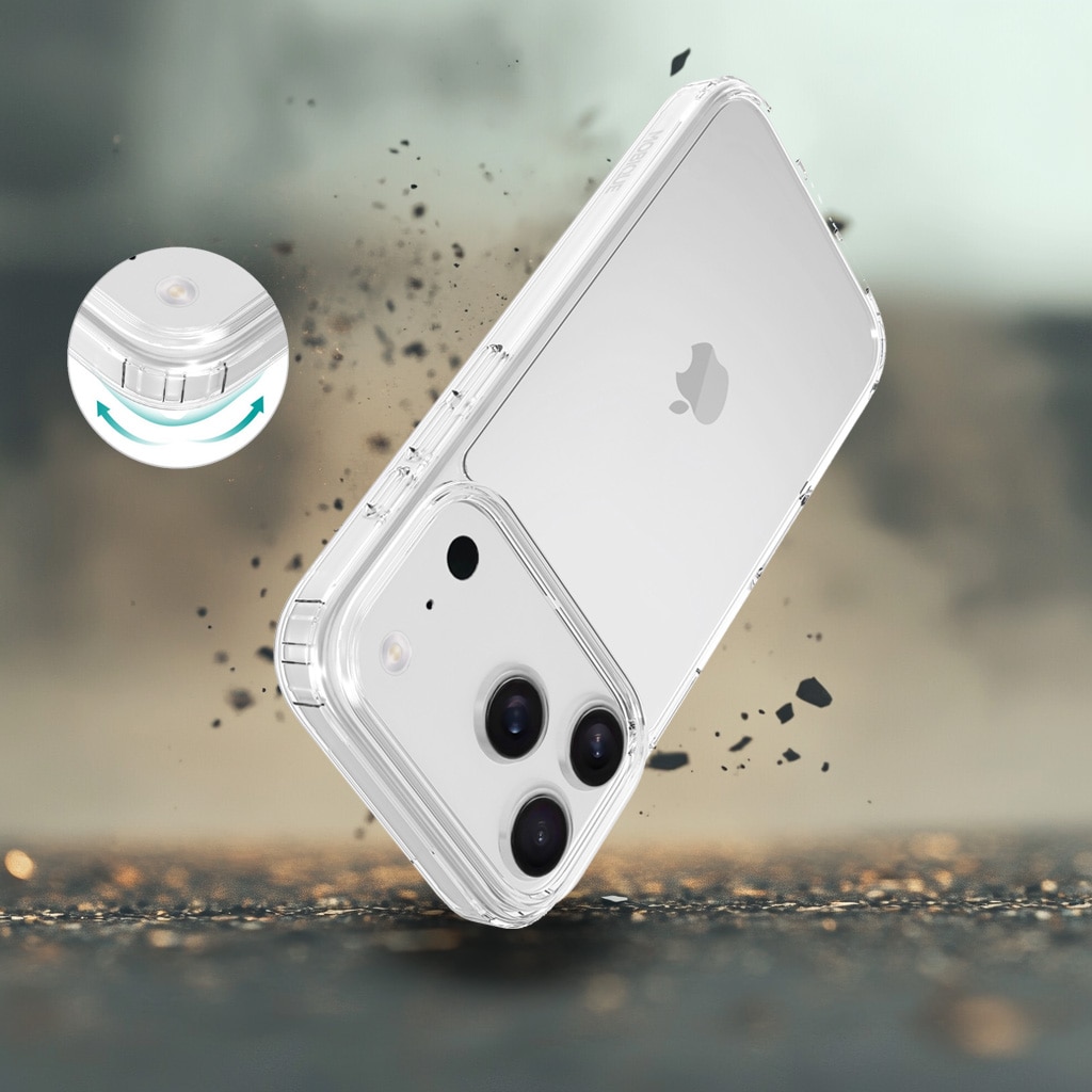 Hybridskal iPhone 17 Pro Max Genomskinlig