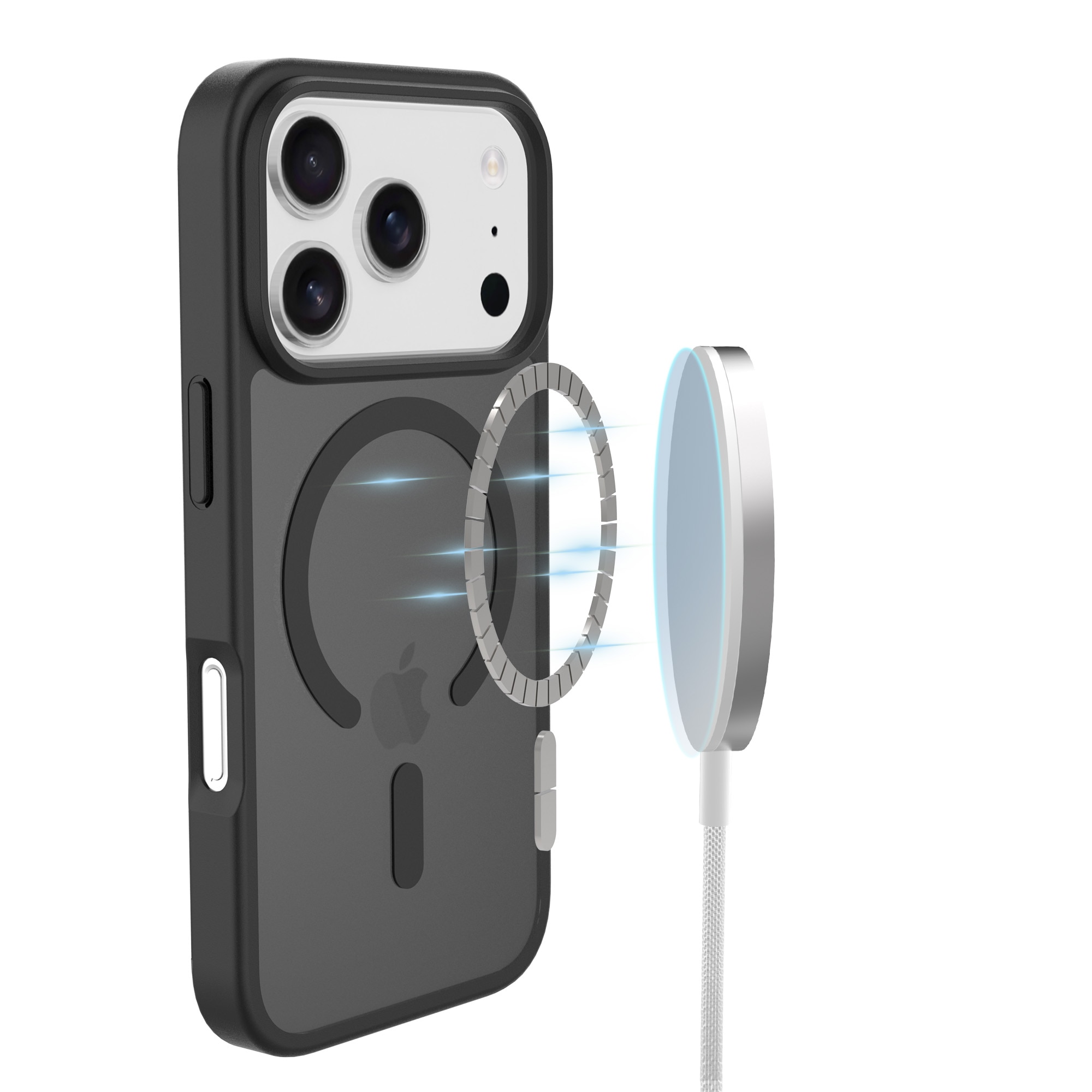 Magnetic Hybrid Skal iPhone 17 Pro Max Frosted Black