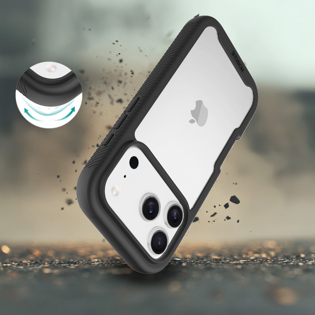Full Protection Case iPhone 17 Pro Max Svart/transparent