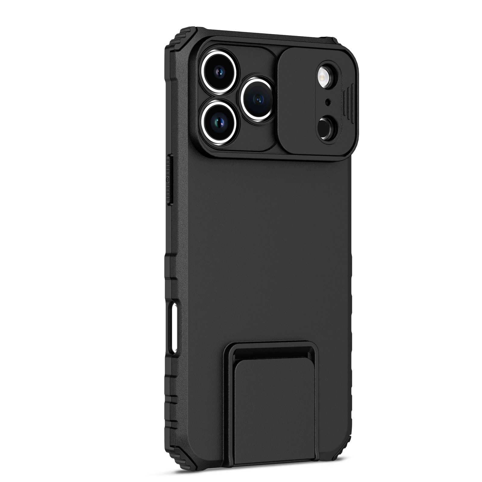iPhone 17 Pro Max Kickstand Skal Kameraskydd Svart
