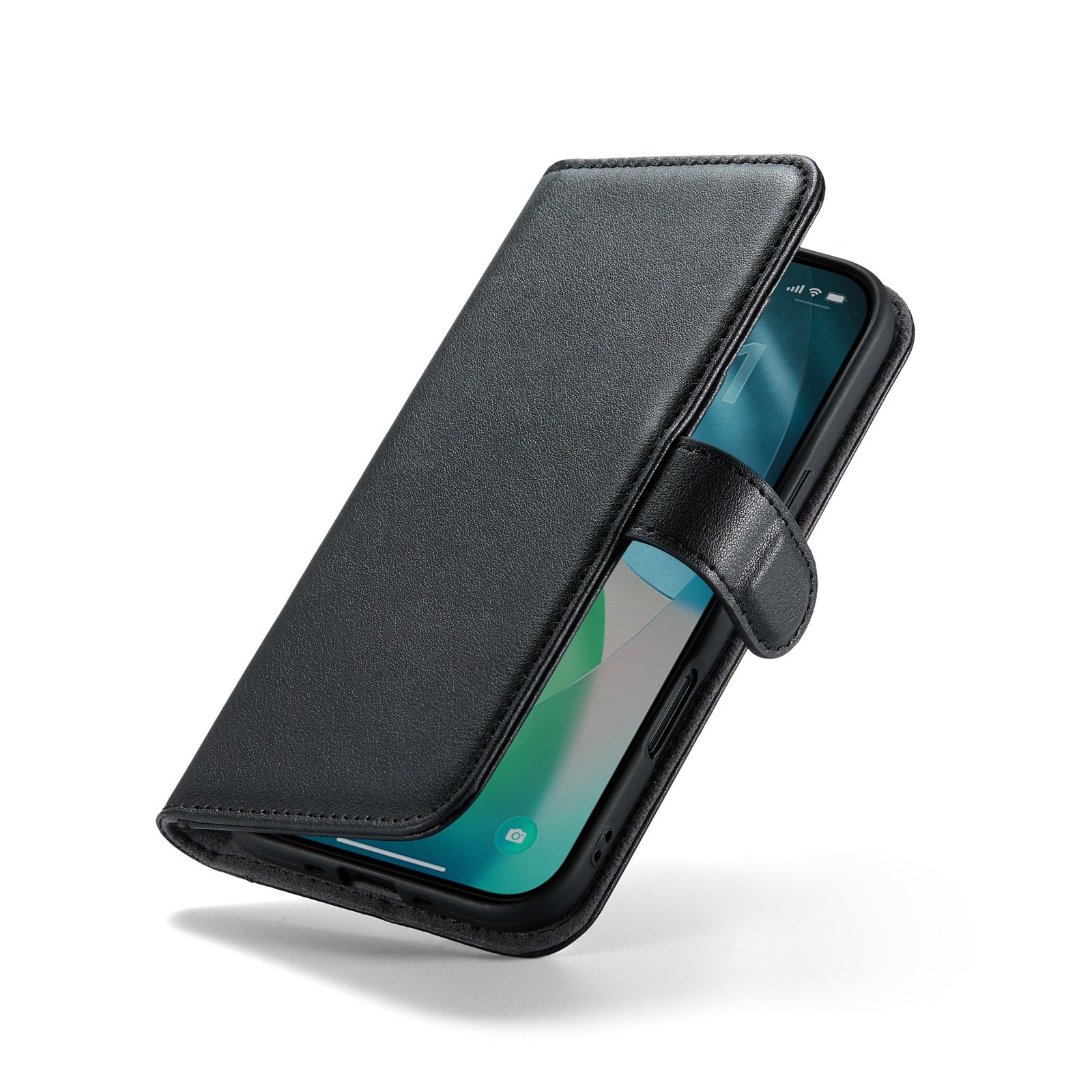 Äkta Läderfodral iPhone 17 Air Svart