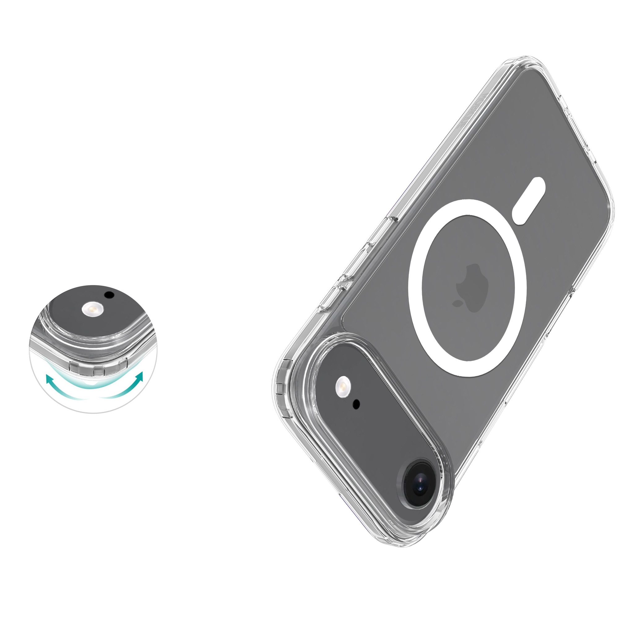 Hybridskal MagSafe iPhone 17 Air Genomskinlig