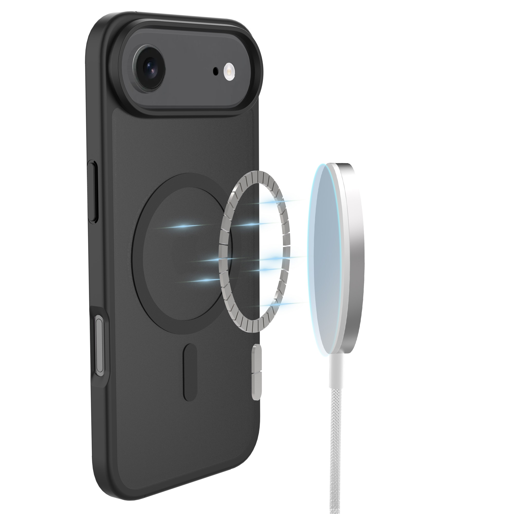 Magnetic Hybrid Skal iPhone 17 Air Frosted Black
