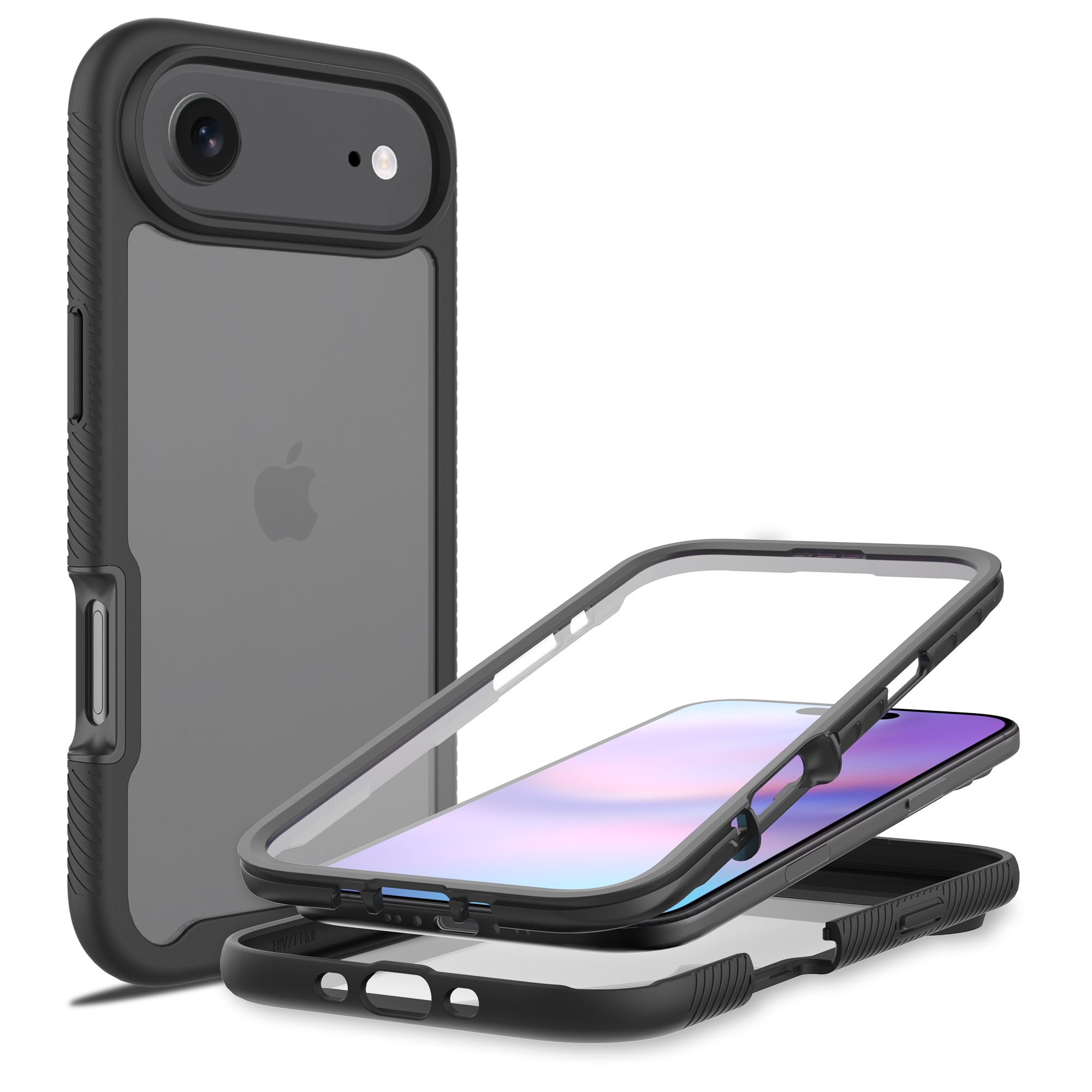 Full Protection Case iPhone 17 Air Svart/transparent