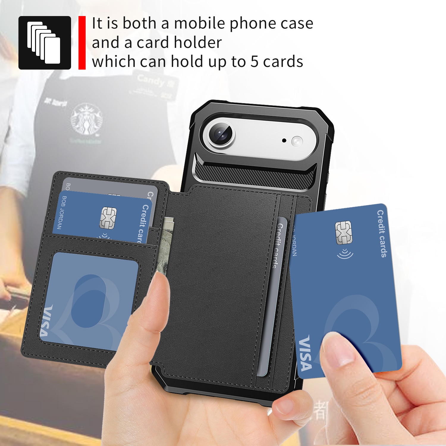 Tough Multi-slot Case iPhone Air Svart