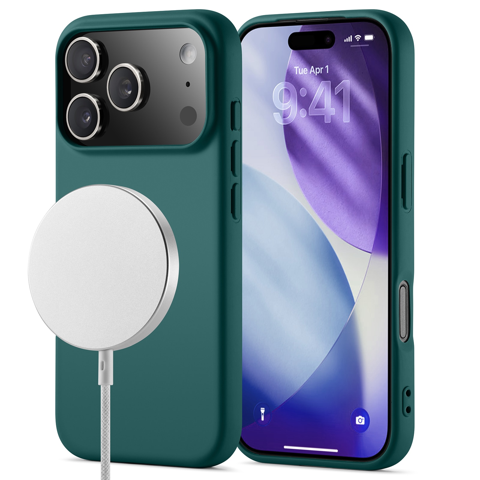 TPU Skal MagSafe iPhone 17 Pro Max Mörkgrön