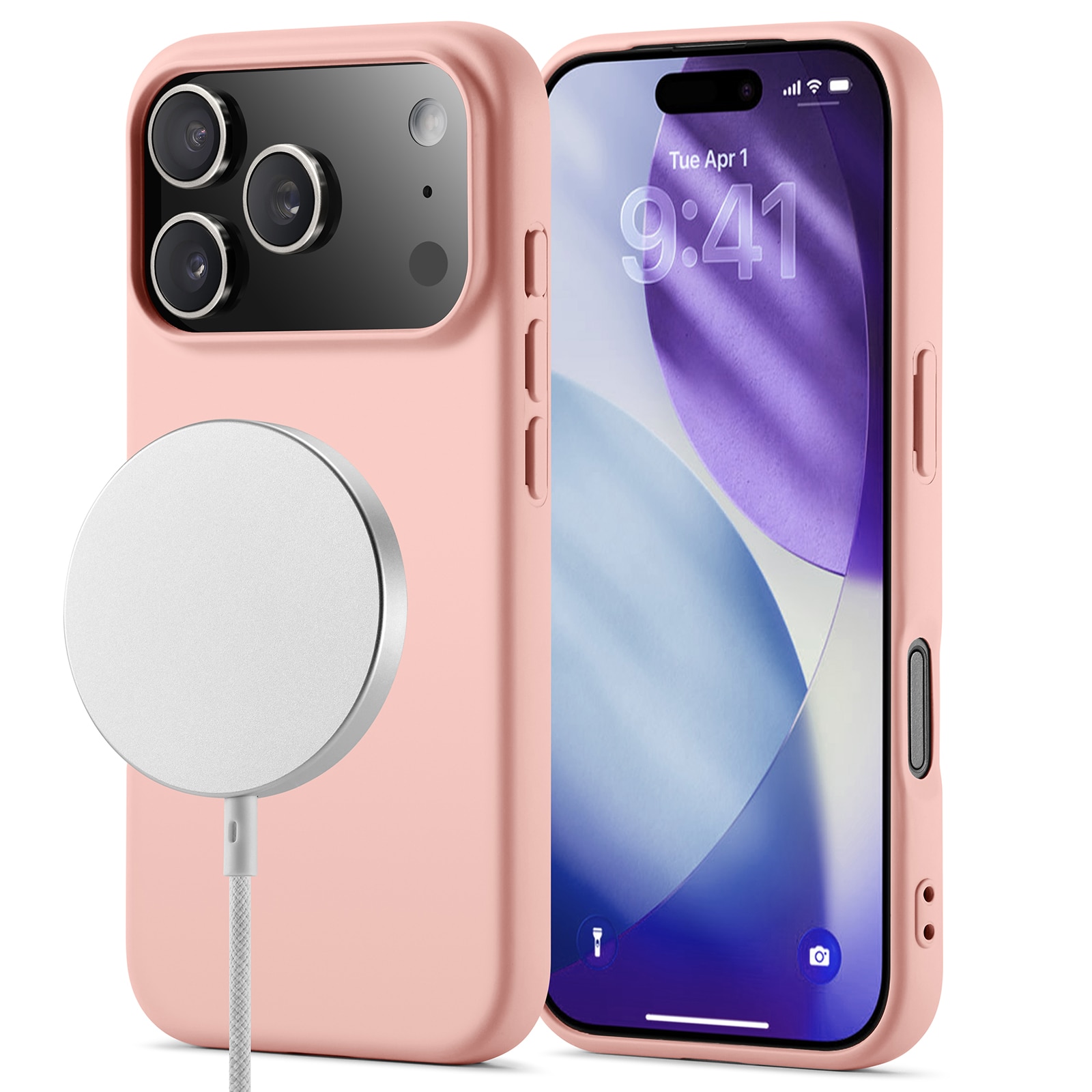 TPU Skal MagSafe iPhone 17 Pro Rosa