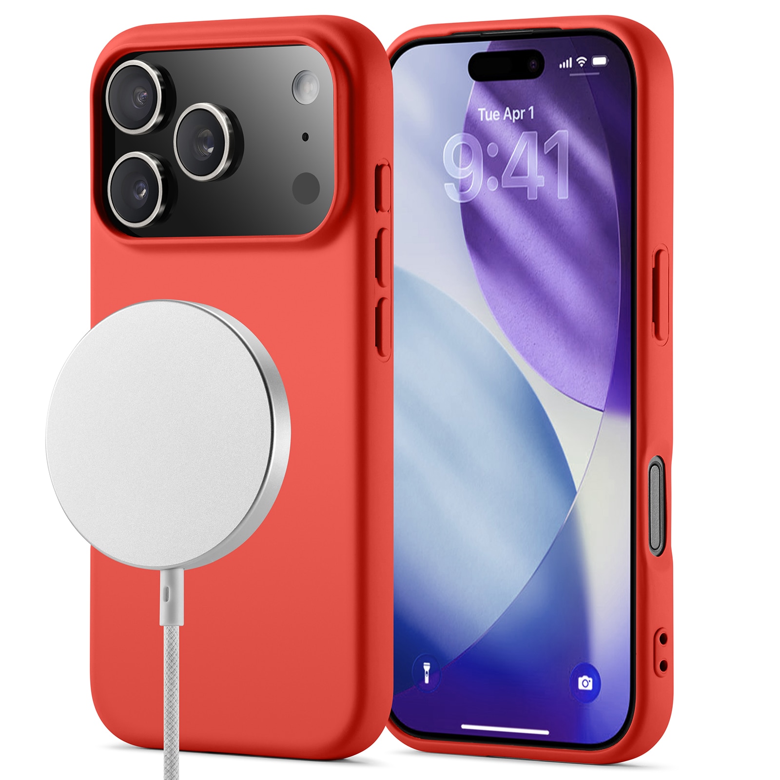 TPU Skal MagSafe iPhone 17 Pro Max Röd