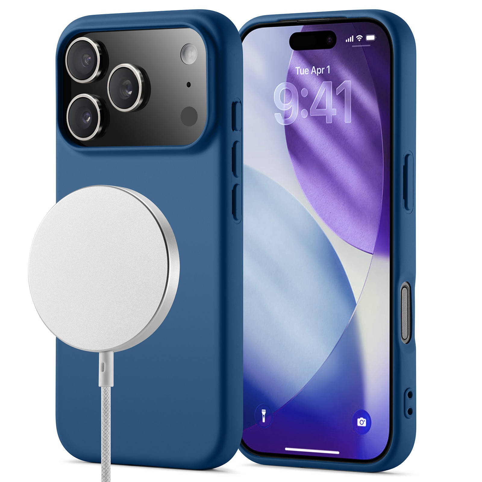 TPU Skal MagSafe iPhone 17 Pro Max Mörkblå