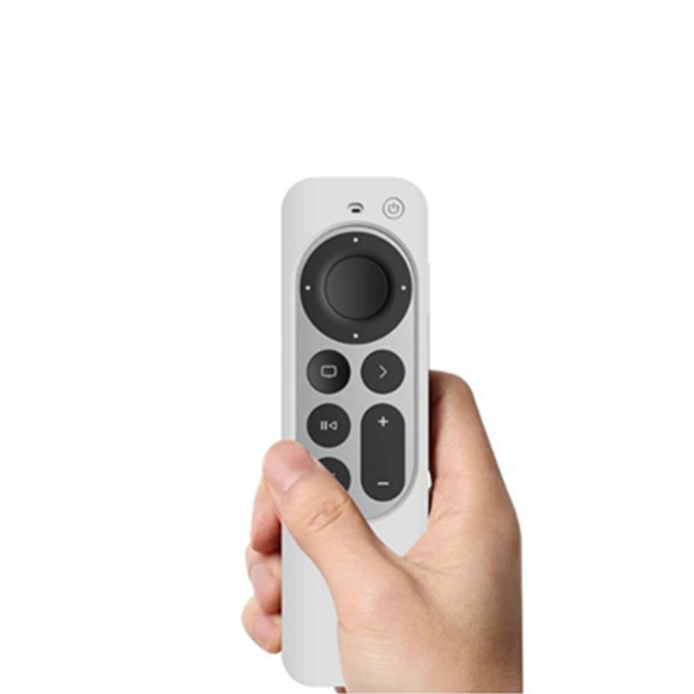 Apple TV 4K 2021 box+fjärrkontroll silikonskal vit