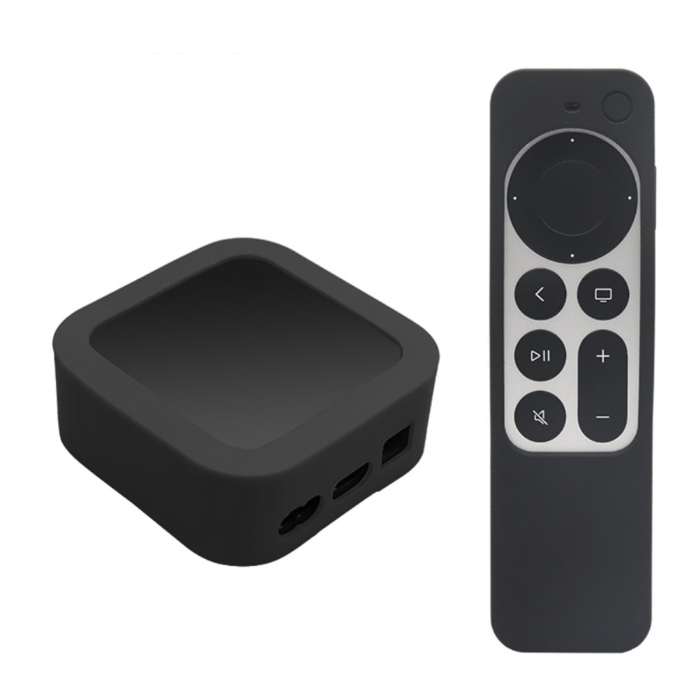 Apple TV 4K 2021/Apple TV Remote (gen 2) Silikonskal svart