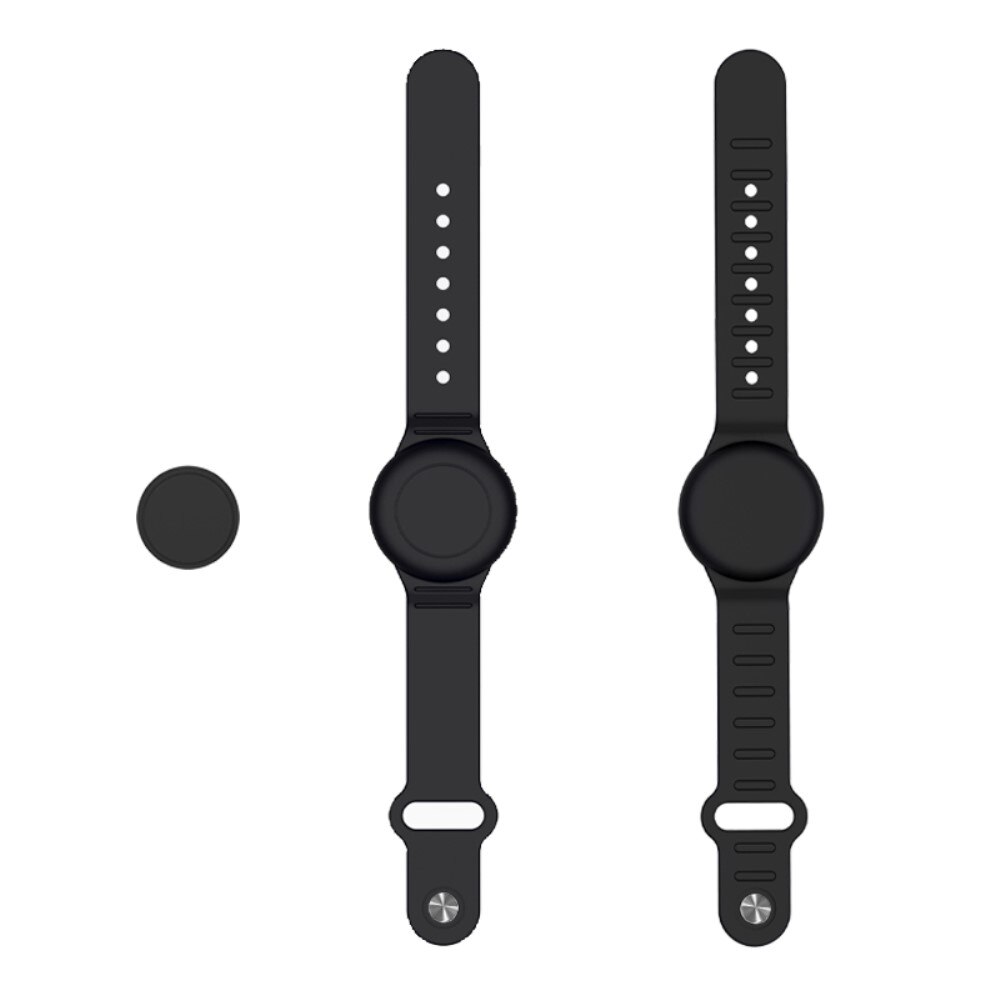 Vattentätt Silikonarmband Apple AirTag svart