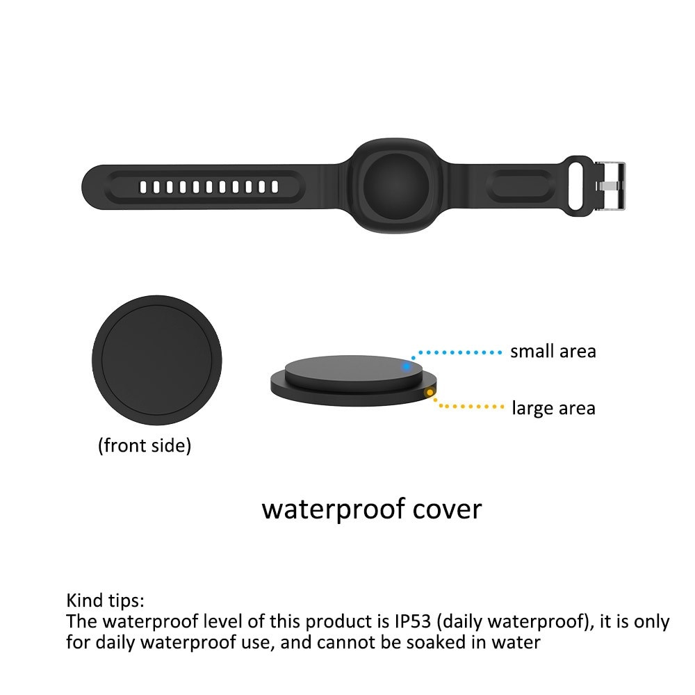 Vattentätt Silikonarmband Samsung Galaxy SmartTag svart