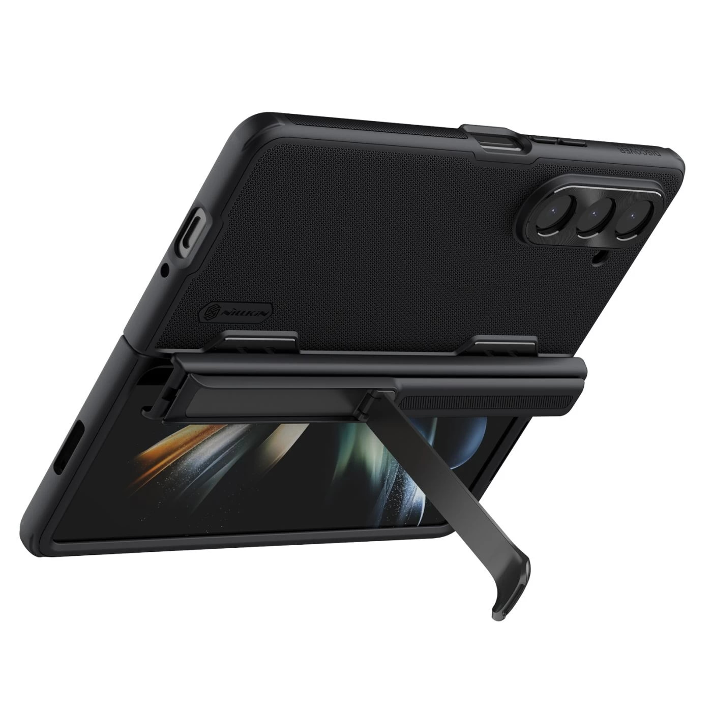 Super Frosted Shield Fold with Kickstand Samsung Galaxy Z Fold 5 svart