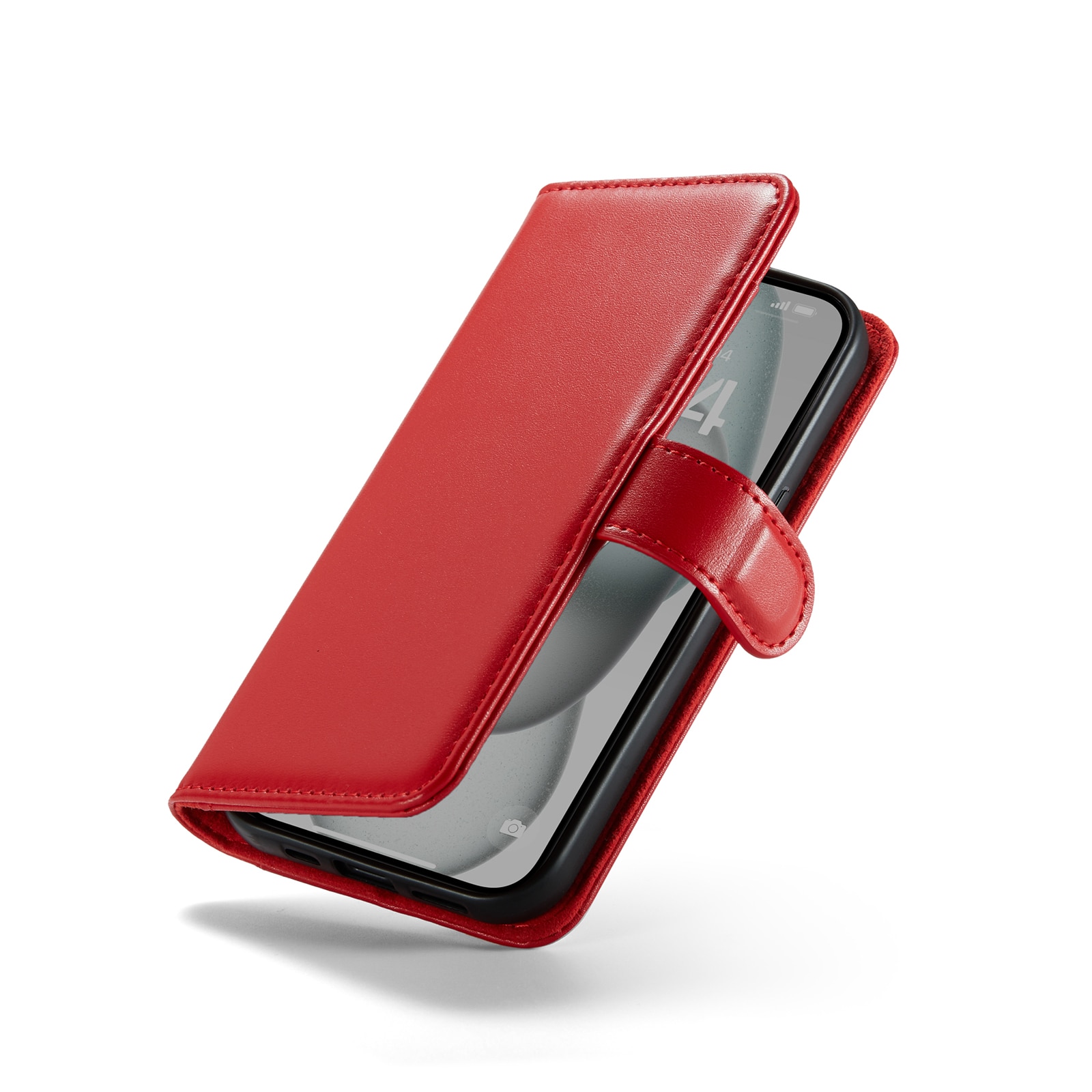 Äkta Läderfodral iPhone 13 Röd